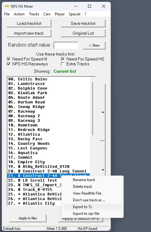NFS HS Mixer 1.5.0.480