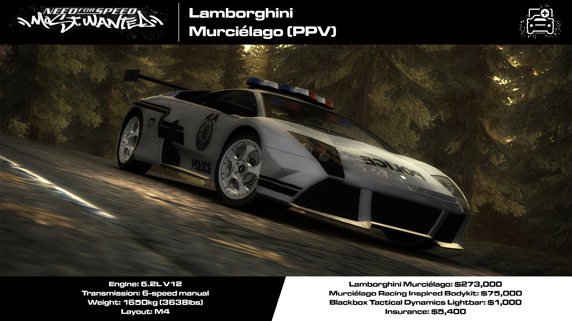 Lamborghini Murciélago (PPV) (Addon)