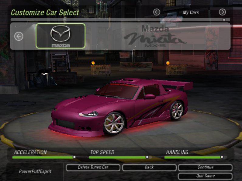 Need For Speed Underground 2 PowerPuffEsprit Save Game