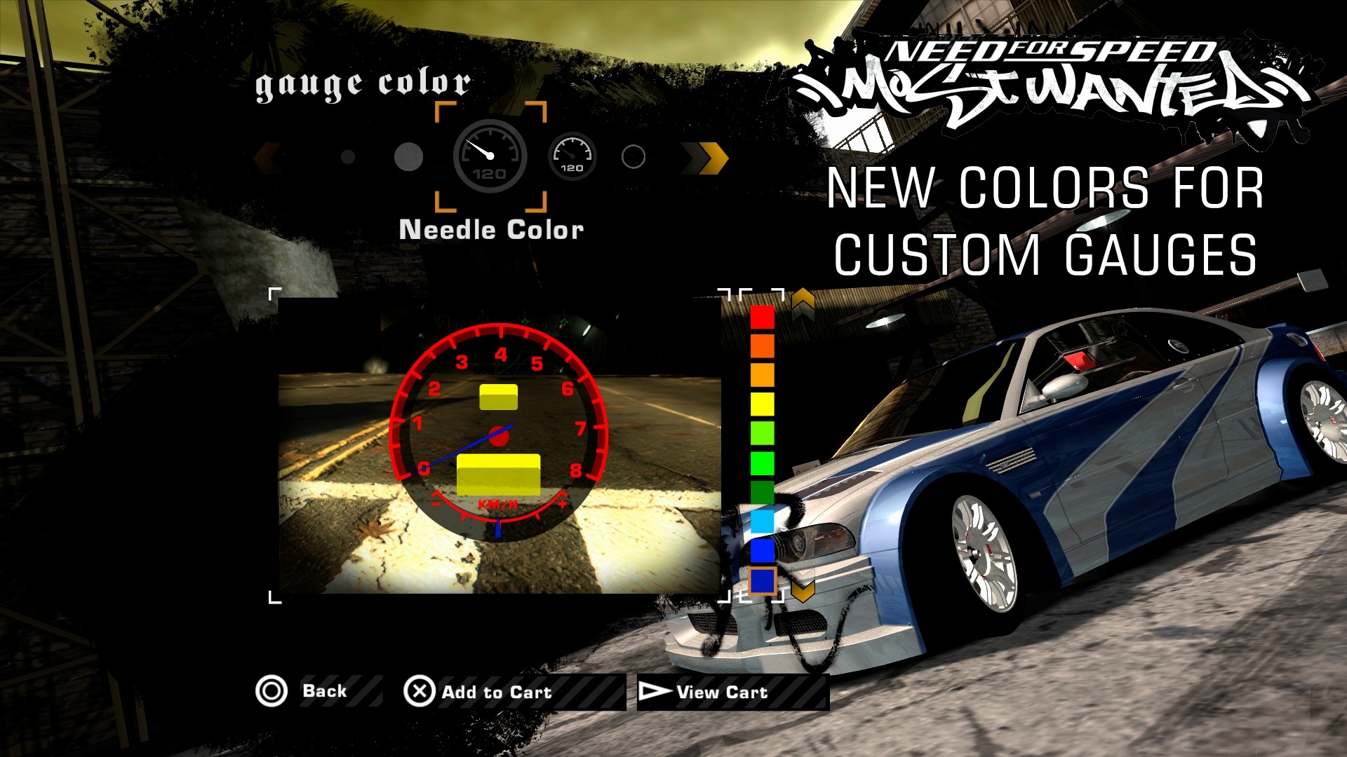 NFSMW New Colors For Custom Gauges