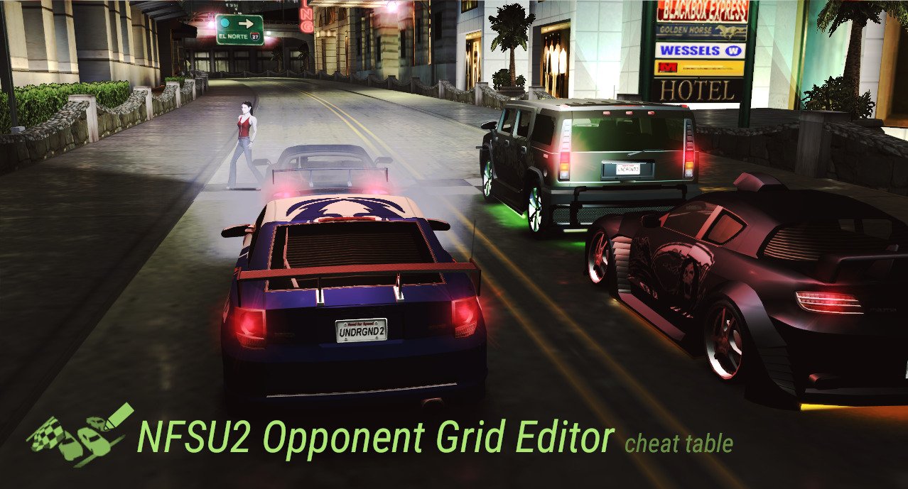 NFSU2 Opponent Grid Editor Cheat Table
