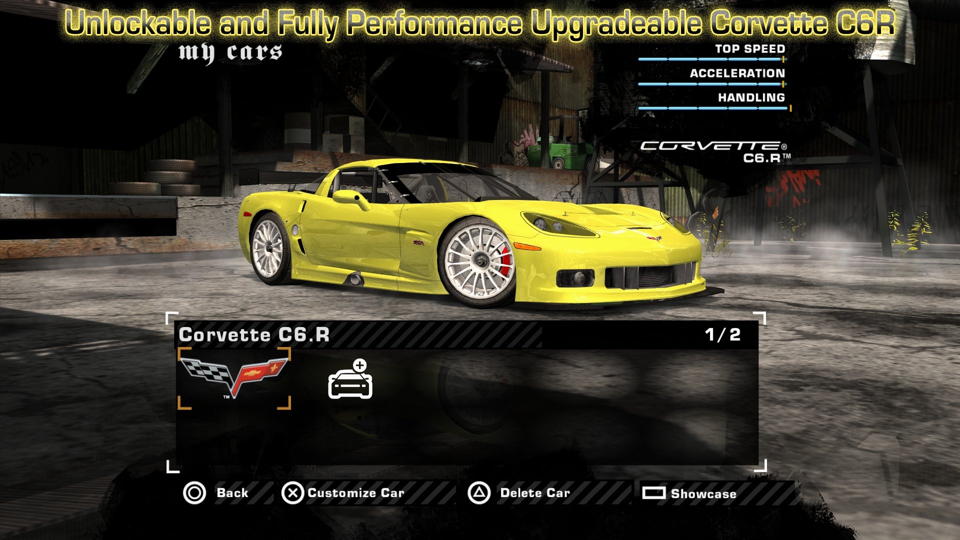 Unlockable and Fully Performance Upgradeable Corvette C6R