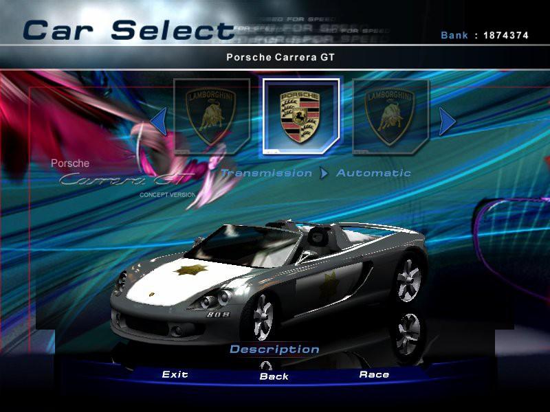 Porsche Carrera GT (Jet Black Cop Skin)