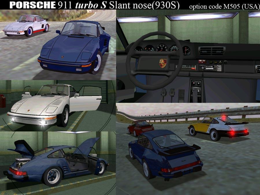 1987-1989 Porsche 911 Turbo S Slant nose (930S) option code M505 (USA)