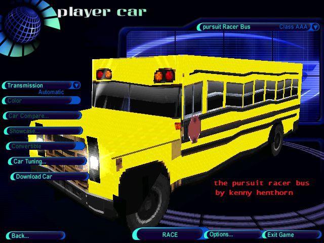 Pursuit racer bus