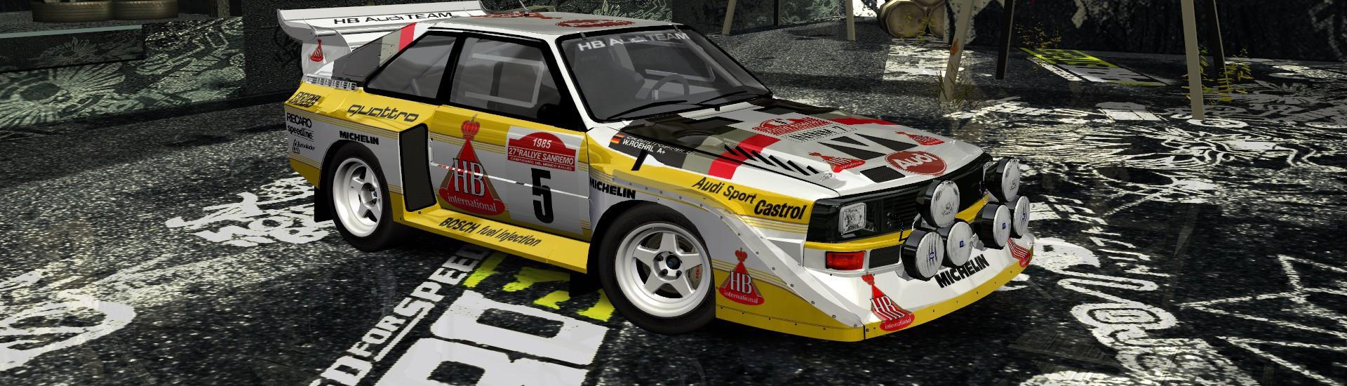 1985 Audi Sport quattro S1 #5 HB Audi Team