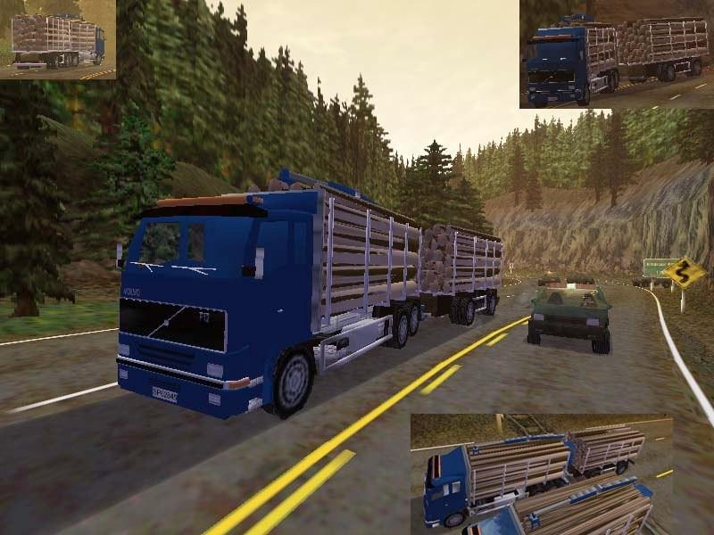 Volvo FH12 timber truck with boggi