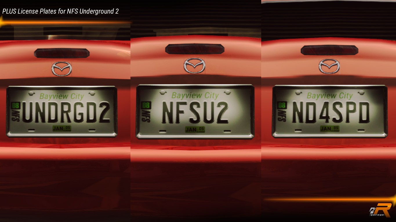 PLUS License Plates for NFS Underground 2