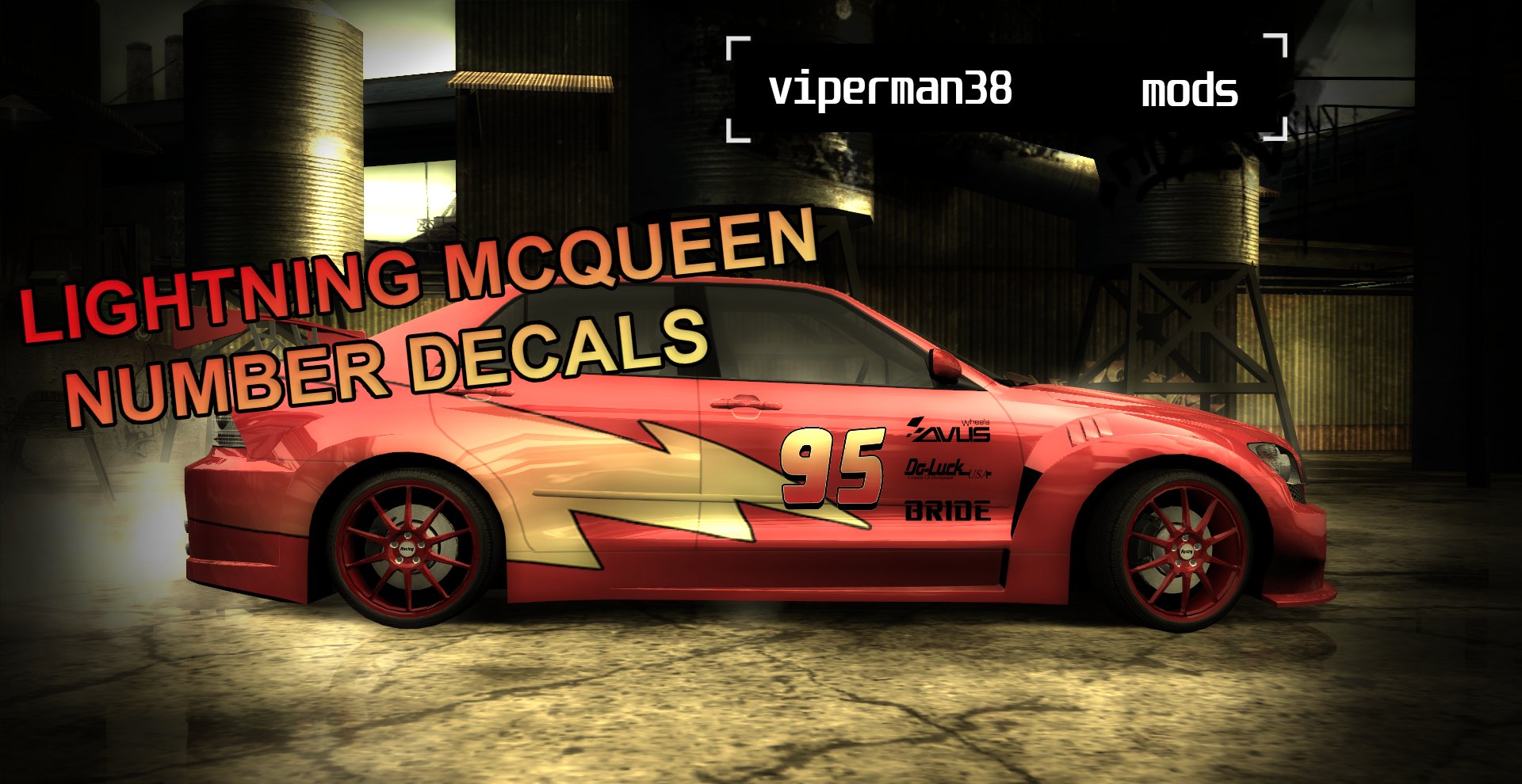 Lightning McQueen Number Decals