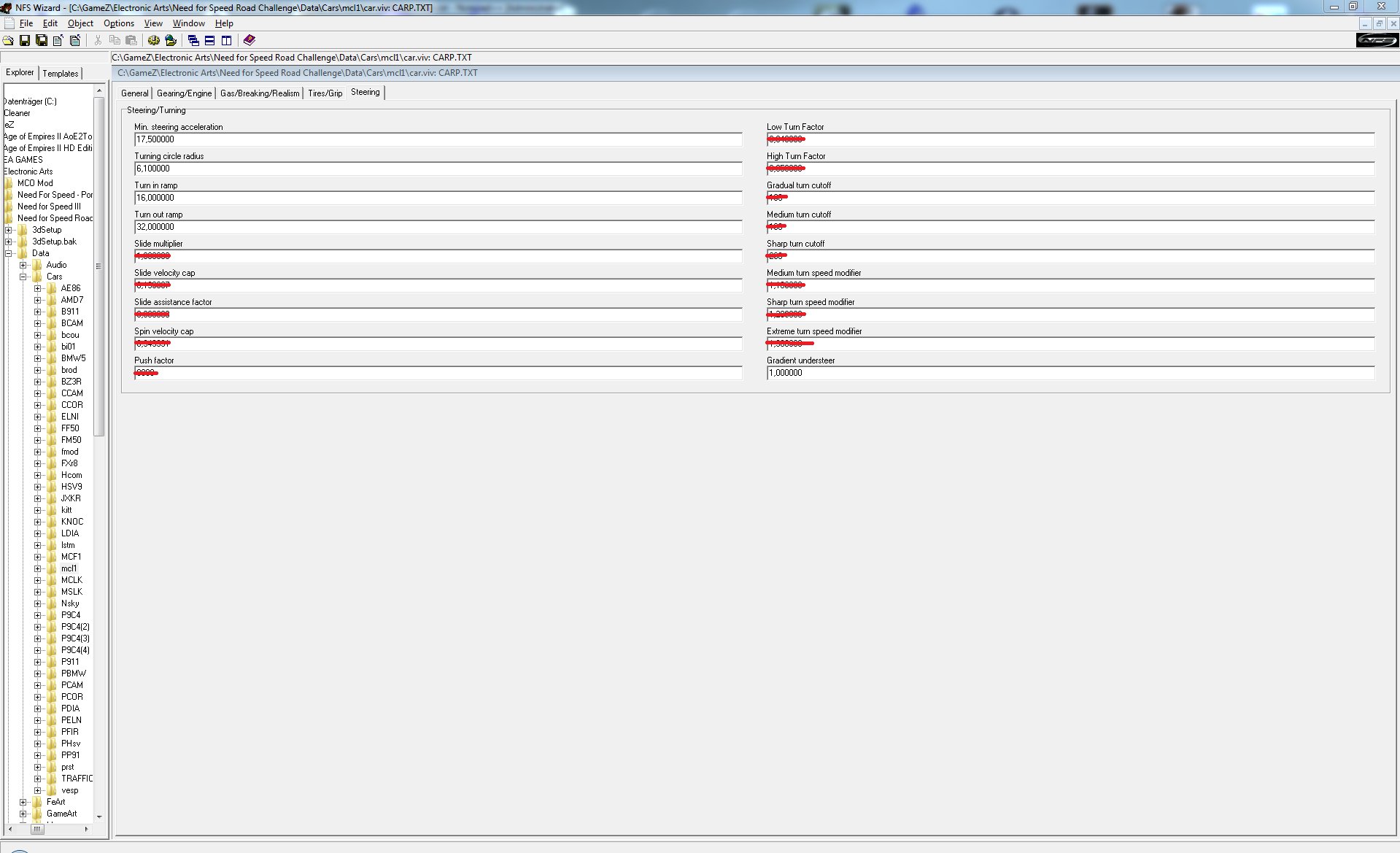 New documentation of CARP.TXT parameters