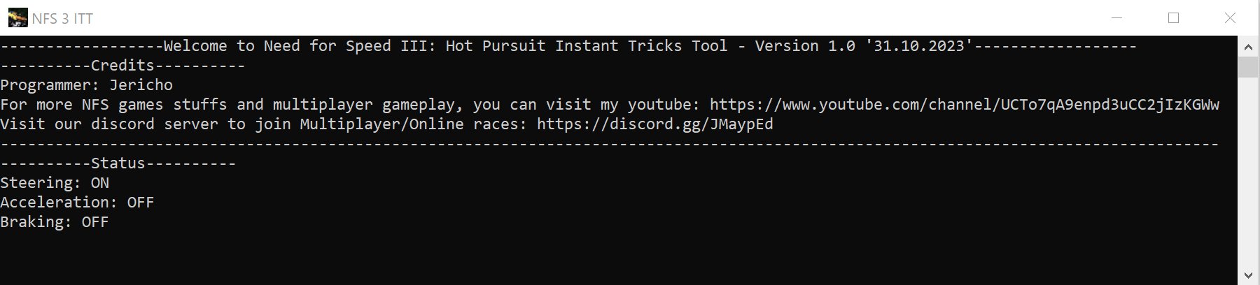 Need for Speed III: Hot Pursuit Instant Tricks Tool v2.0 - 26.12.2023 -