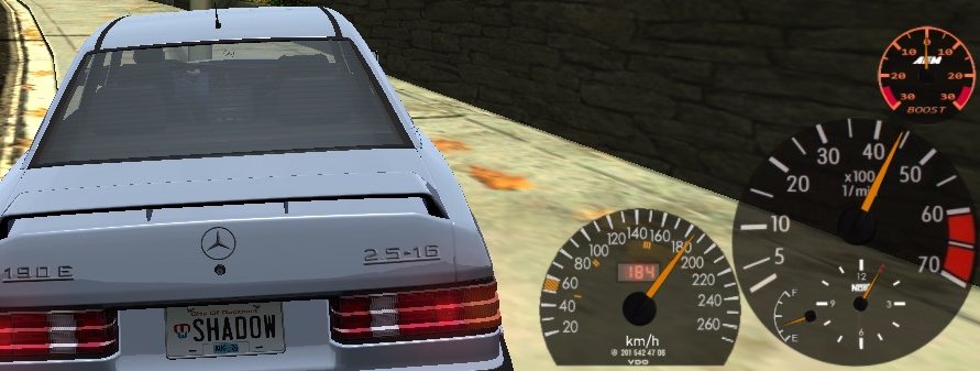 Custom Hud - Mercedes-Benz 190e .