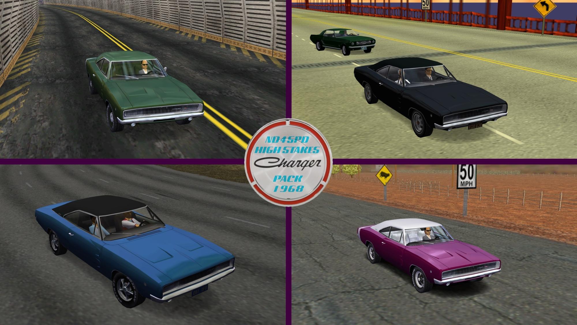 1968 Dodge Charger Pack - 4 x 4 Different Versions