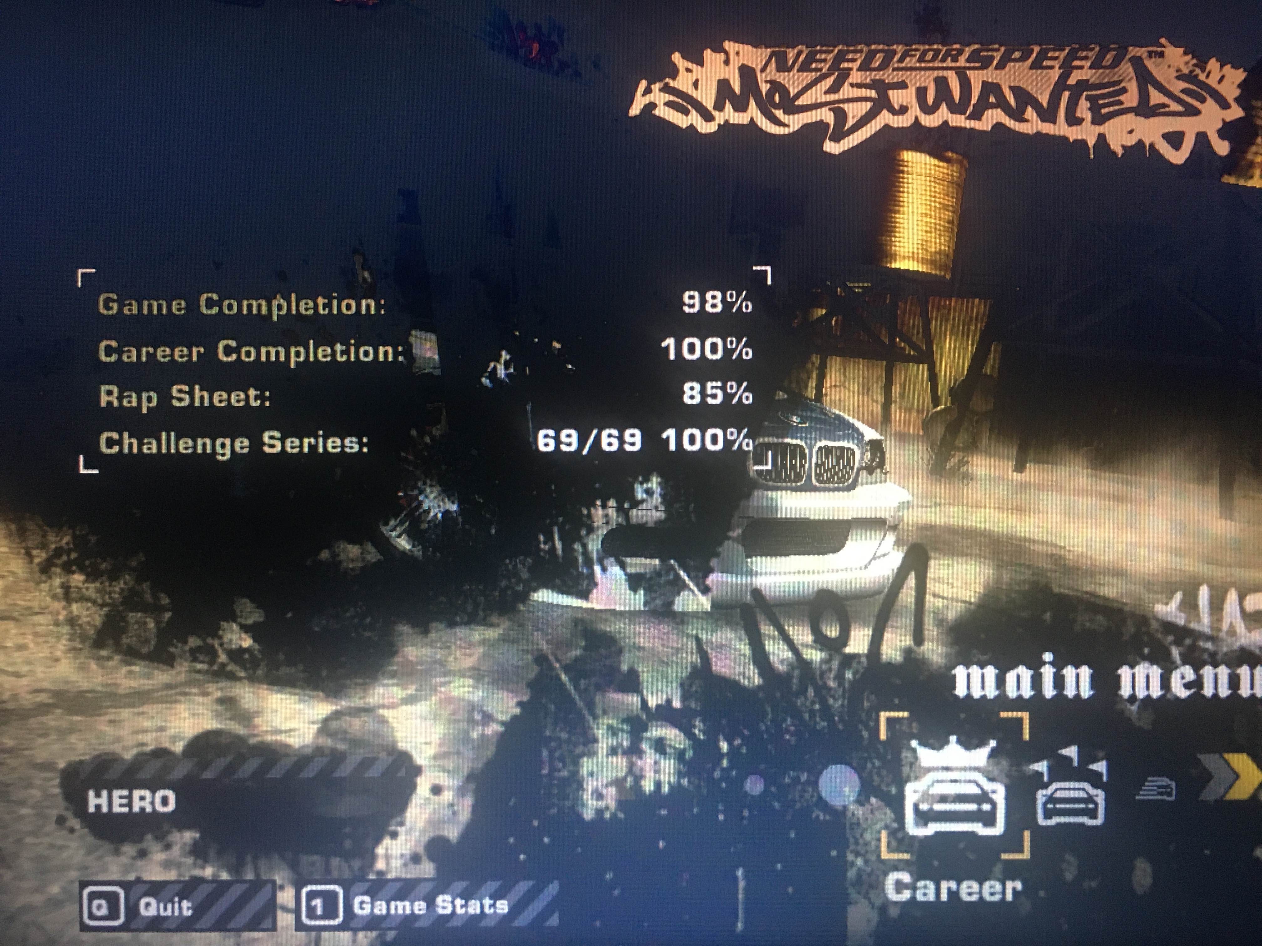 Everything-You-Need Save Game (NFS: Most Wanted)