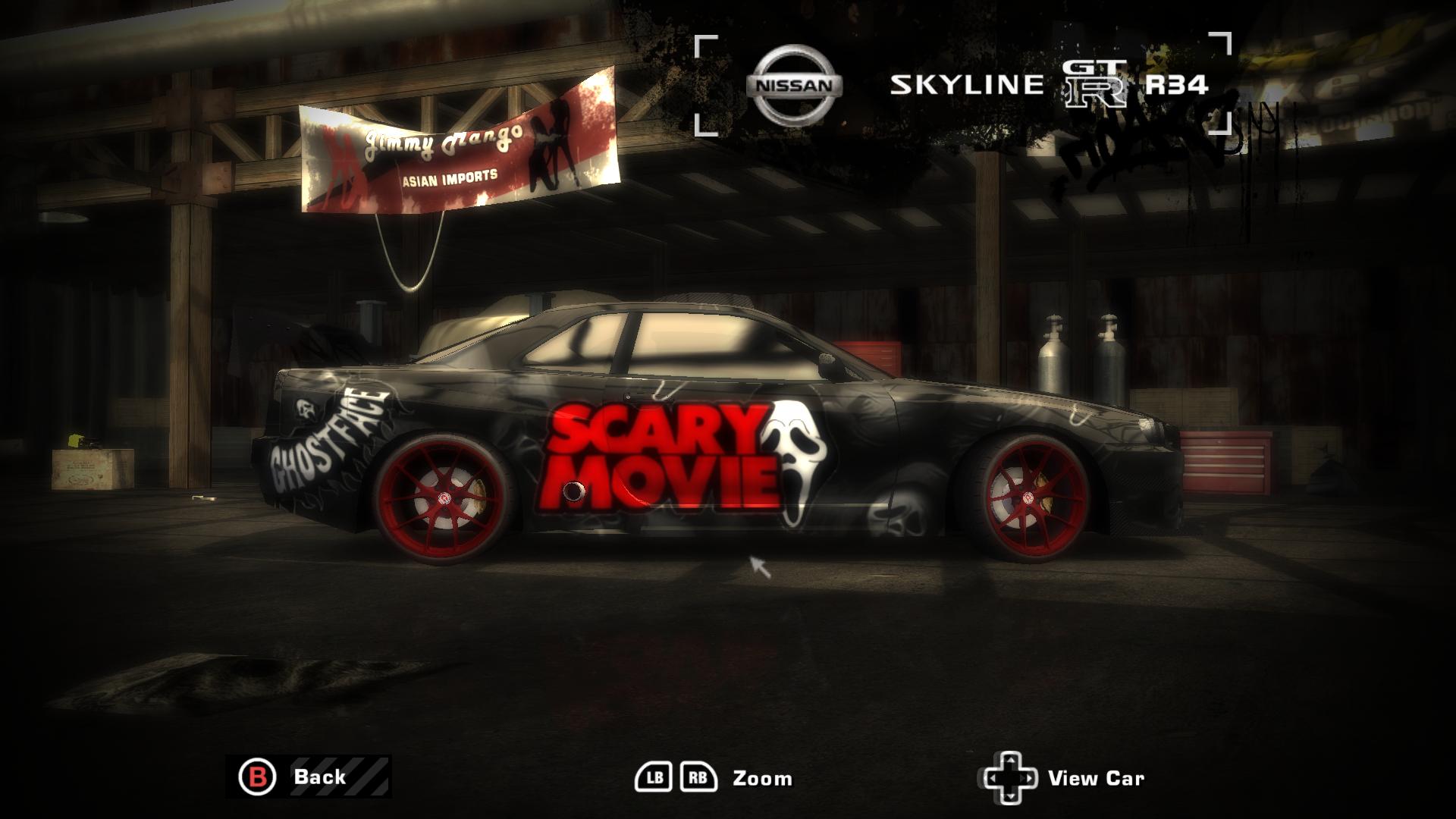 Scary Movie Ghostface Vinyl for Nissan Skyline R34