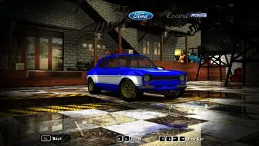 Ford Escort RS1600 Fast & Furious Paul Walker Vinyl - NFS Most Wanted