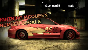 Lightning McQueen Number Decals - NFS Most Wanted
