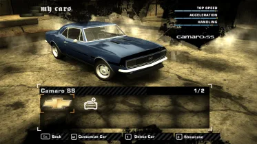 Upgradeable Chevrolet Camaro SS-396 Mod - NFS Most Wanted