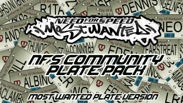 NFS Most Wanted NFS Community Plate Pack - NFS Most Wanted