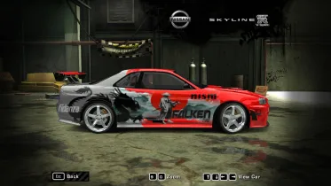 NFS(MW) Skyline R34 Custom vinyl Fix - NFS Most Wanted