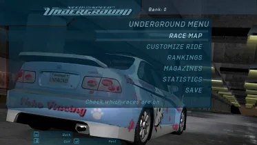 Savegame - Samantha's Honda Civic in Career Mode (1% Completion) - NFS Underground