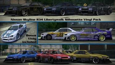 Nissan R34 LBWK Vinyl Pack - NFS Most Wanted
