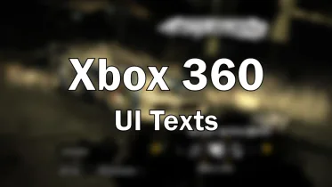 Xbox 360 UI Texts - NFS Most Wanted