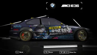 BMW E36 E.C. Bronya x Haxxor hoyoverse - NFS Most Wanted