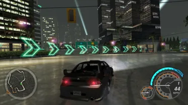 Blue neon barriers - NFS Underground 2