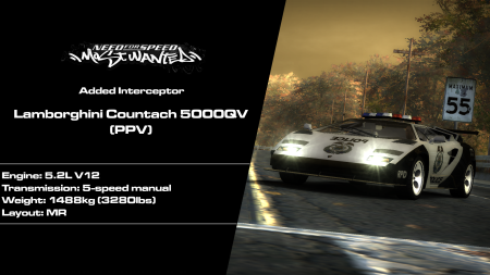 Lamborghini Countach 5000QV (PPV) (Addon)