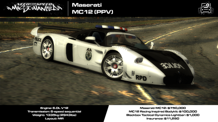 Maserati MC12 (PPV) (Addon)