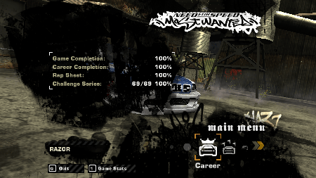 NFS Most Wanted 100% complete career