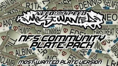 NFS Most Wanted NFS Community Plate Pack