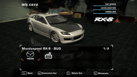 Playable and Upgradeable Mazdaspeed RX-8 Mod