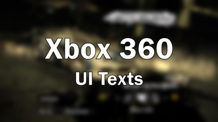 Xbox 360 UI Texts