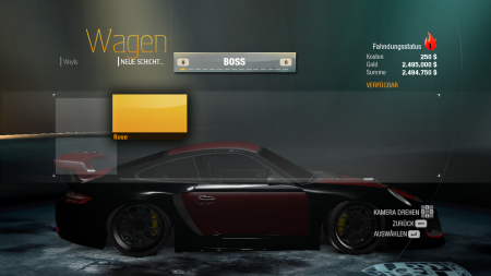 NFS Undercover Boss Vinyl selection
