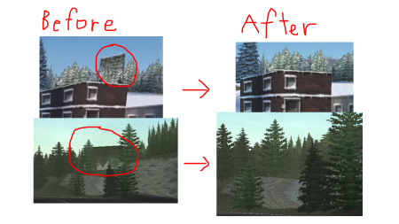 Bug fixed tracks (e.g. upside-down trees)