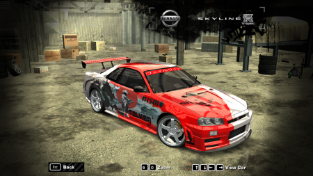 NFS(MW) Skyline R34 Custom Vinyl 512x