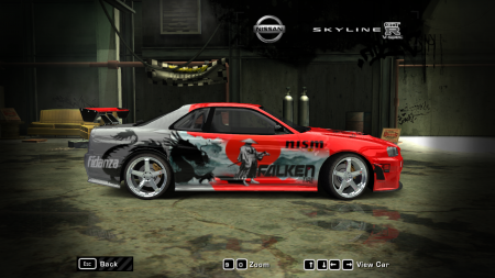 NFS(MW) Skyline R34 Custom vinyl Fix