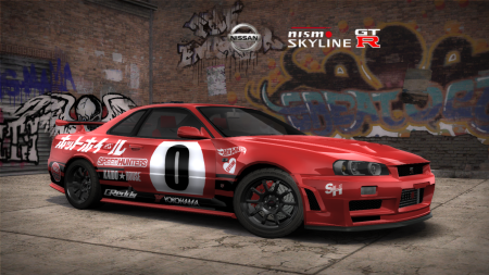 Nissan NISMO Skyline GT-R R34 Z-tune (Hot Wheels : Night Burnerz - Need For Speed) (Addon/Replace Vinyl)