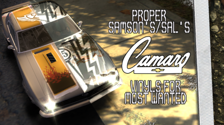Proper Samson/Sal Vinyls for the Camaro SS in NFSMW