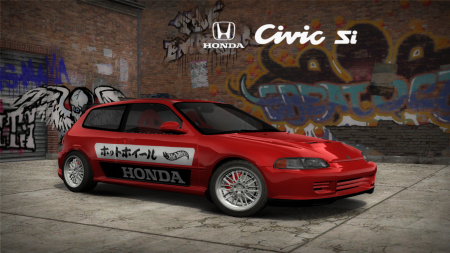 Honda Civic Si EG6 (Hot Wheels : J-Imports) (Addon/Replace Vinyl)
