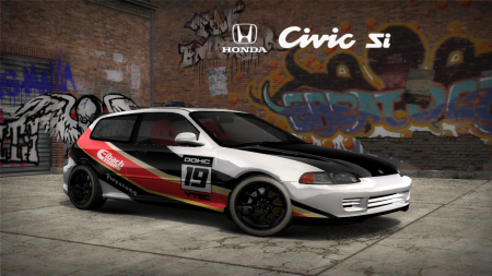 Honda Civic Si EG6 (Hot Wheels : Boulevard) (Addon/Replace Vinyl)